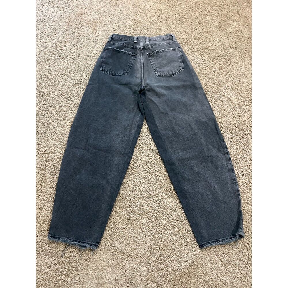Women's AGOLDE Balloon black Jeans Size 25 High Rise Denim organic cotton - Picture 2 of 16